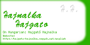 hajnalka hajgato business card